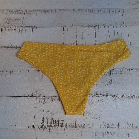 Unknown High Rise Bikini Bottom Yellow Medium - Picture 2 of 6